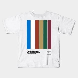 Oklahoma // Original Minimalist Artwork Poster Design Kids T-Shirt